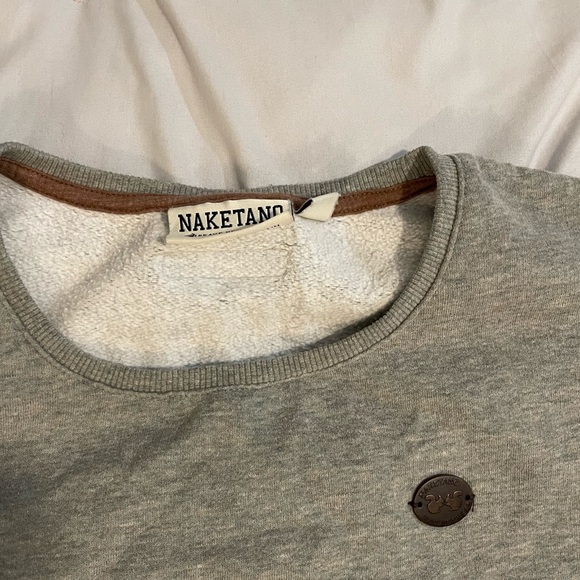 Naketano Sweatshirt Grey Cotton Jumper Sweater Medium - Picture 7 of 7